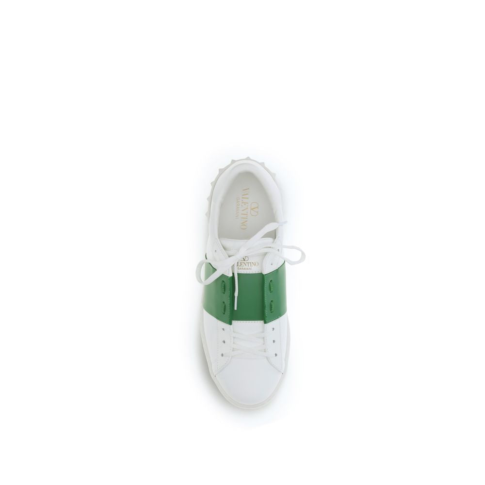 Valentino Garavani White Low-Cut Bos Taurus Leather Sneakers