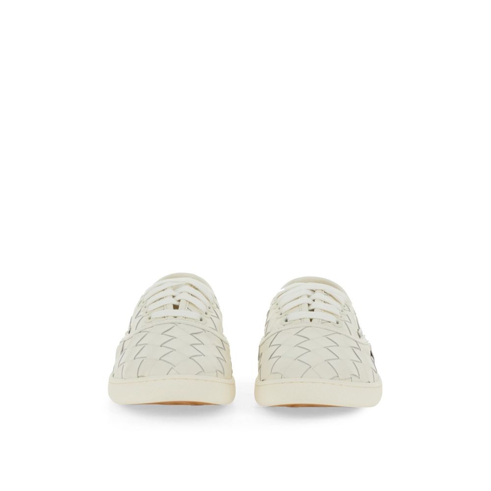 Bottega Veneta Zapatillas De Piel De Becerro Blancas
