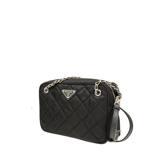 Bolso cruzado de nailon negro Prada