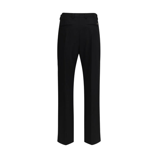 Valentino Garavani Pantalones de Vestir de Lana Negra Oves Aries