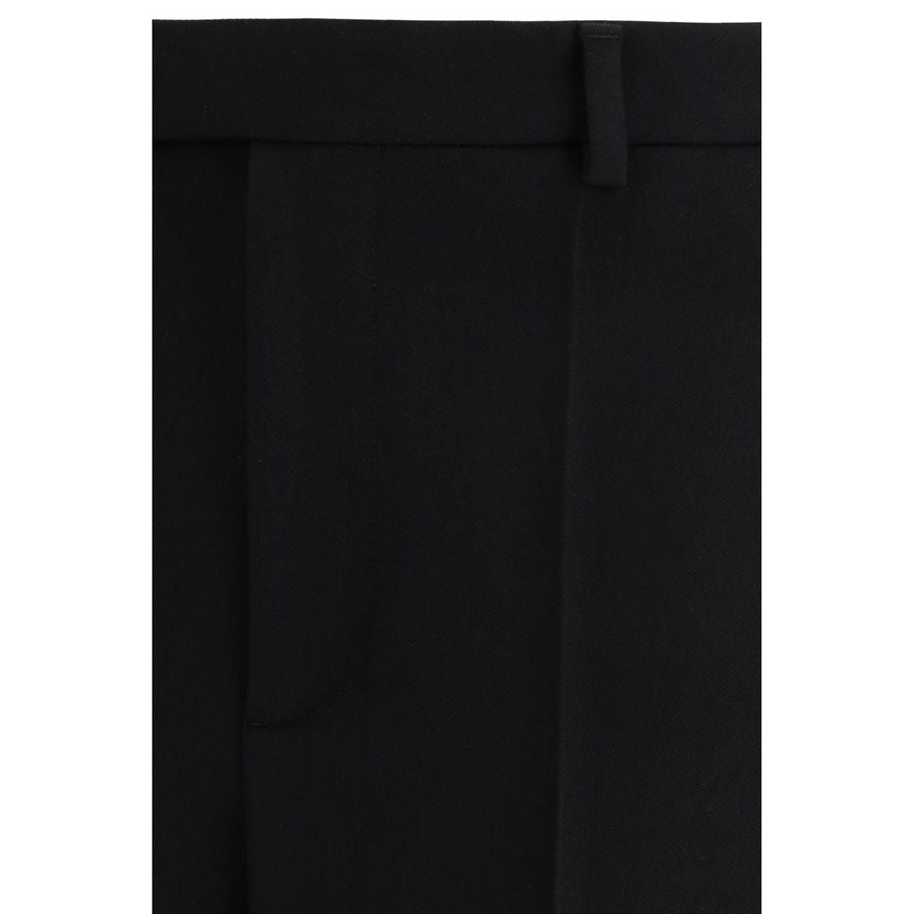 Valentino Garavani Pantalones de Vestir de Lana Negra Oves Aries