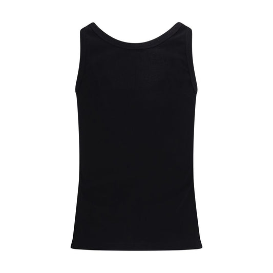 Camiseta Sin Mangas Versace De Algodón Negro Clásico