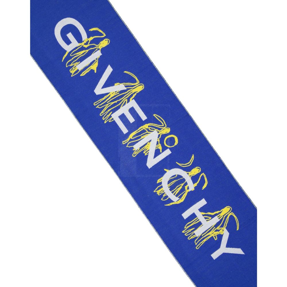 Givenchy Blue Silk Scarf - Precise Knots Without Excessive Bulk