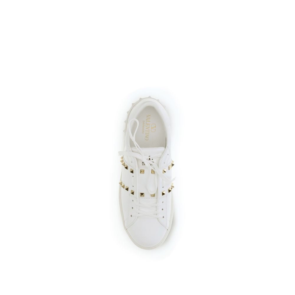 Valentino Garavani White Calfskin Low-Top Sneakers