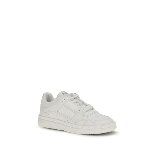 Zapatillas bajas Valentino Garavani de piel de becerro blanca Bos Taurus