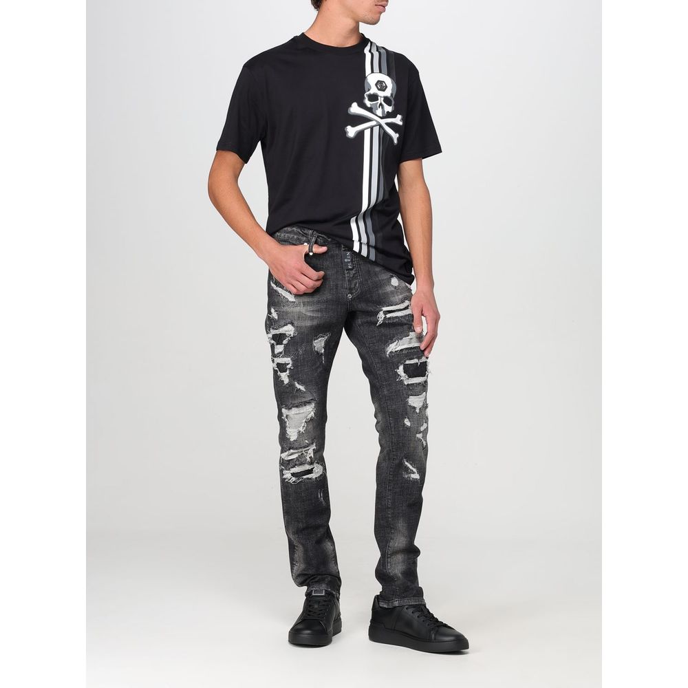 Philipp Plein Pantalones Vaqueros Slim Fit De Denim Gris