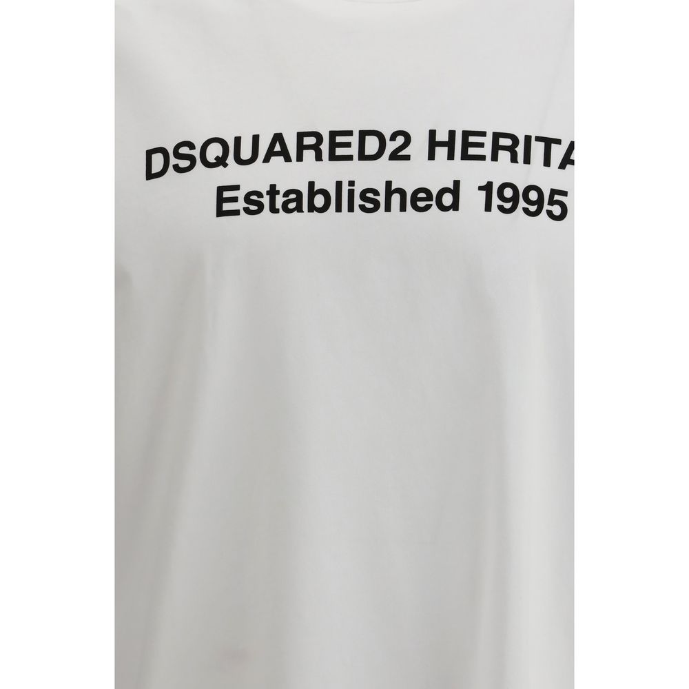 Camiseta de algodón blanca Dsquared²