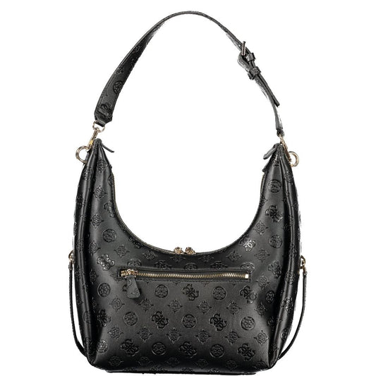 Bolso de mano de poliuretano negro para mujer Guess Jeans