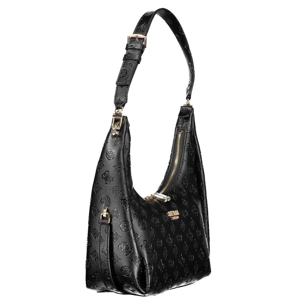 Bolso de mano de poliuretano negro para mujer Guess Jeans