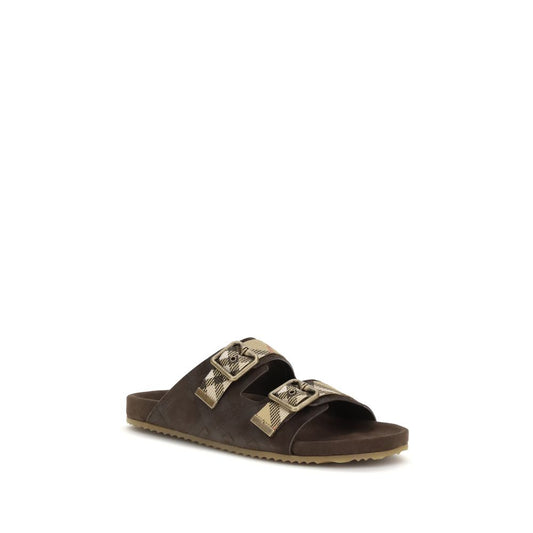 Burberry Sandalias Planas Bos Taurus - Piel De Vaca Marrón