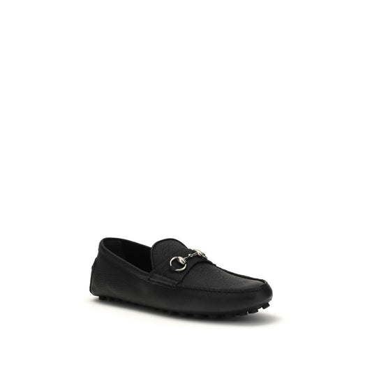 Mocasines sin cordones Gucci de piel de becerro negra Bos Taurus