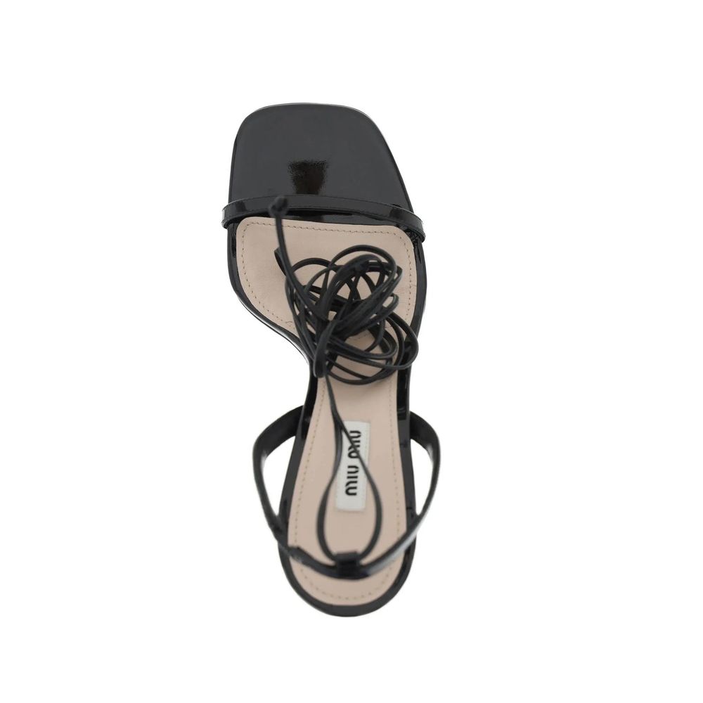 Sandalias Miu Miu de piel de becerro negras