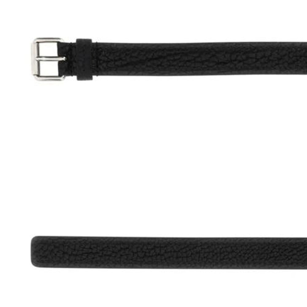 Prada Cinturón Negro De Piel De VacunoCon Corte Regular