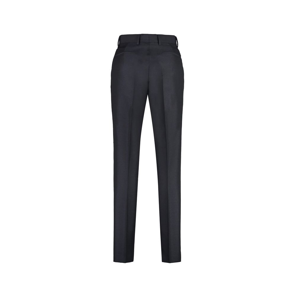 Pantalons De Costume Homme En Mohair Bleu Prada