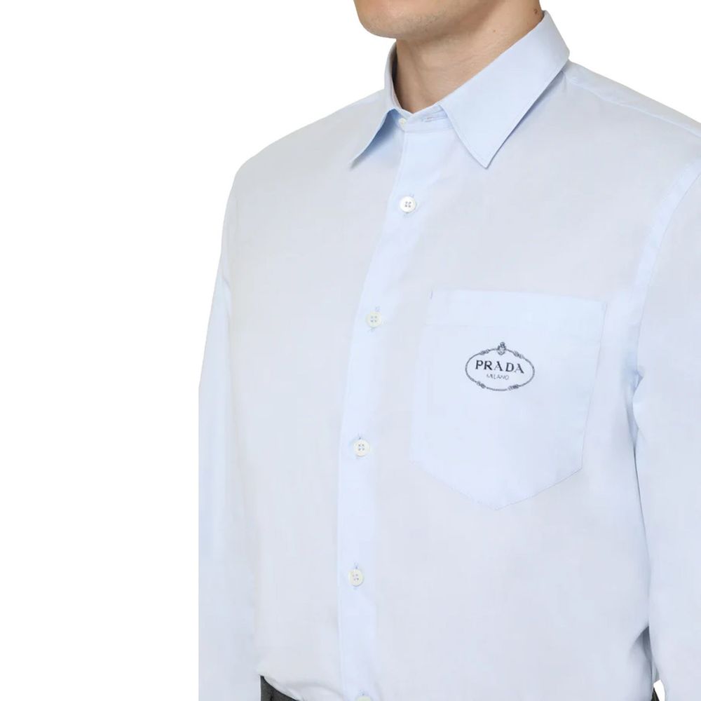 Camisa de vestir Prada de algodón azul