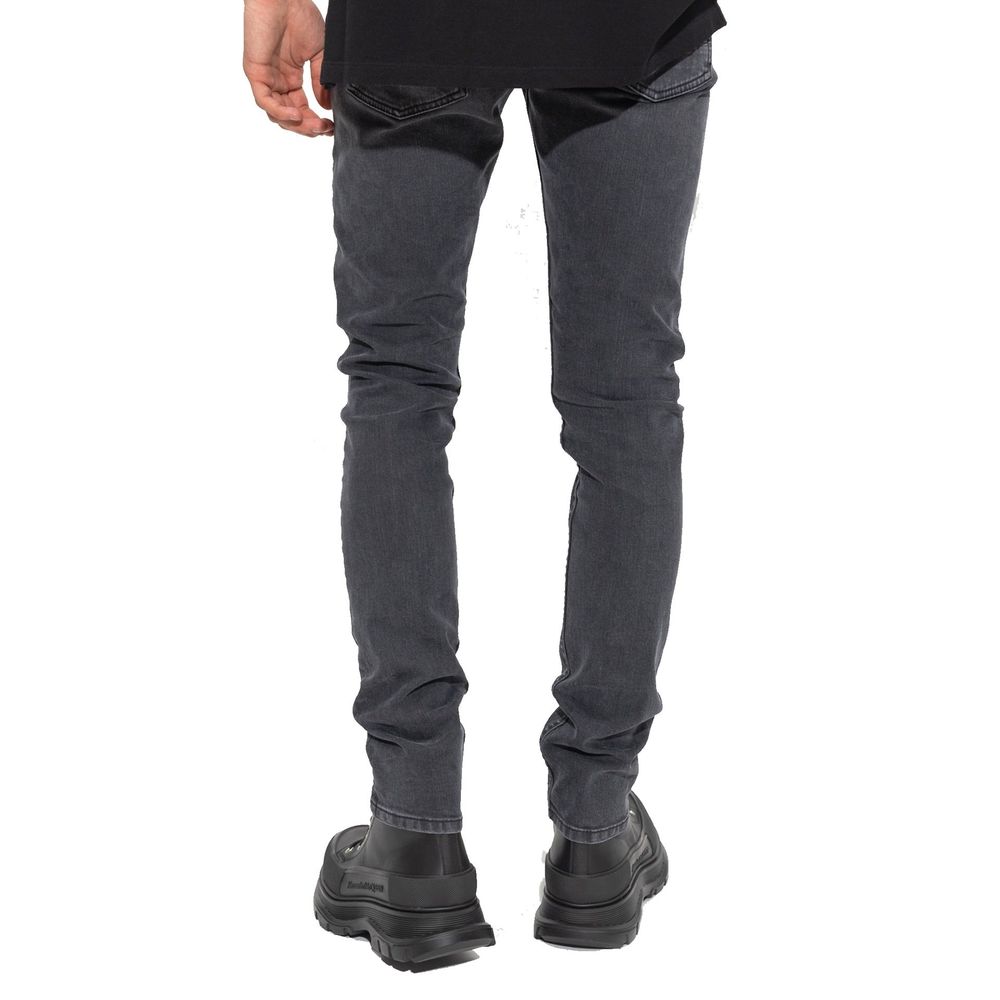 Alexander McQueen Jean skinny en coton noir
