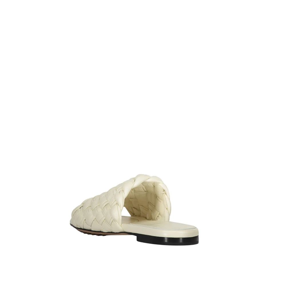 Mules de piel de cordero blanca Bottega Veneta