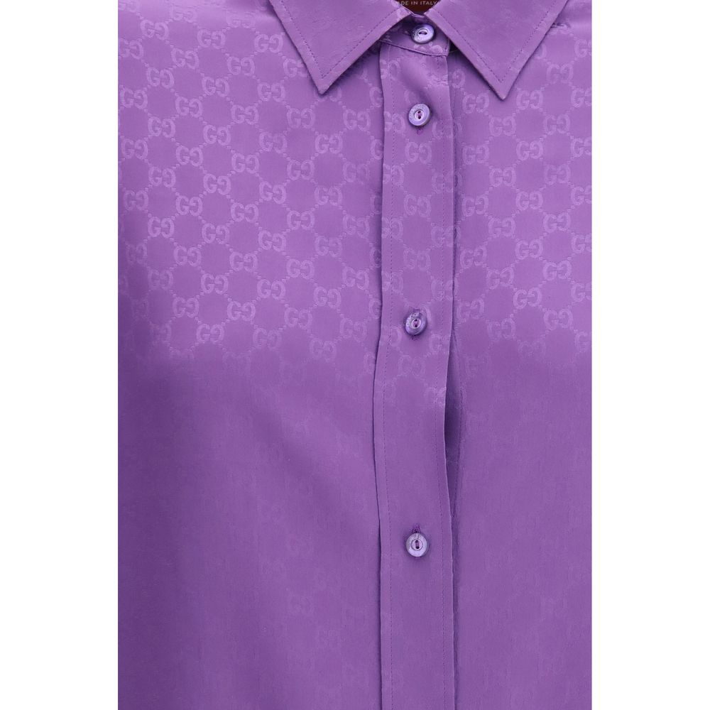 Chemise en soie violette Gucci