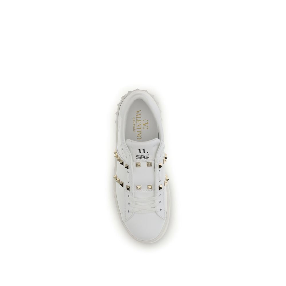 Zapatillas de plataforma Valentino Garavani de piel de becerro blanca Bos Taurus