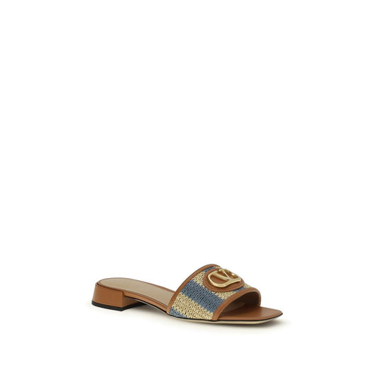 Sandalias planas Valentino Garavani de viscosa multicolor