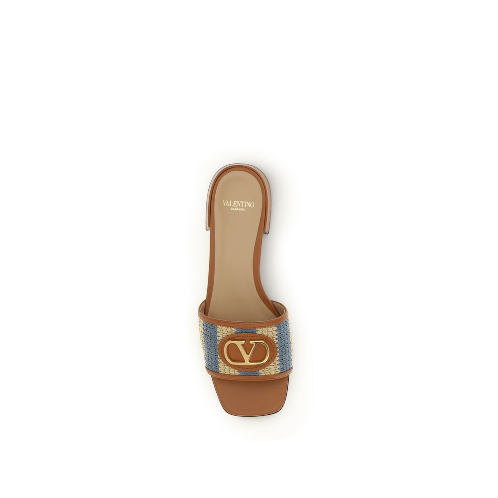 Sandalias planas Valentino Garavani de viscosa multicolor