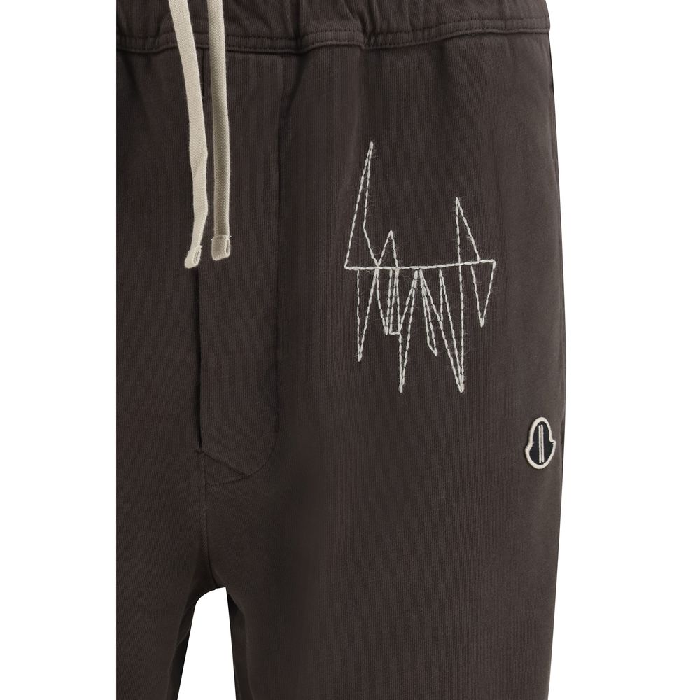 Pantalones deportivos Moncler x Rick Owens de algodón marrón
