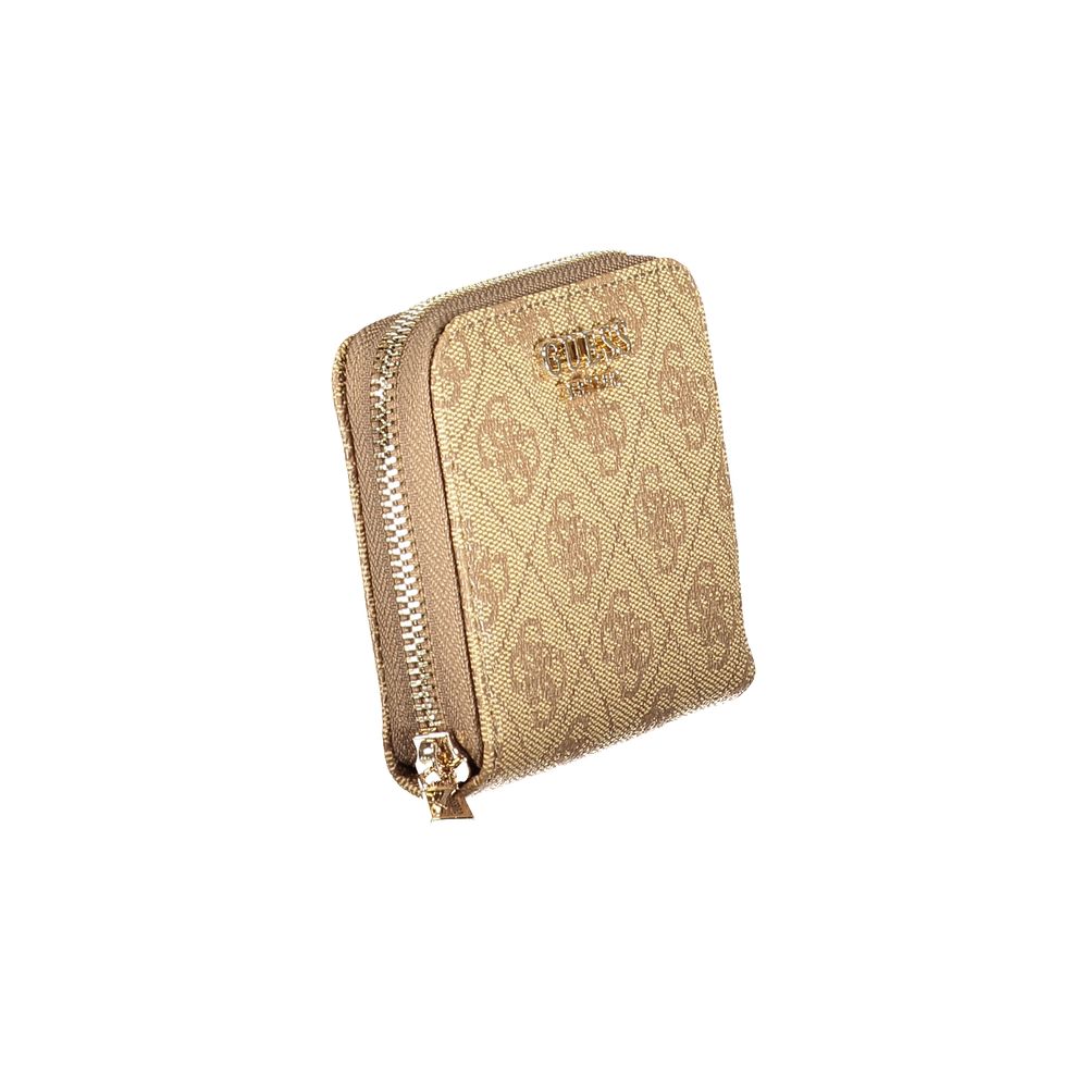 Portefeuille Guess Jeans Beige Polyuréthane Femme