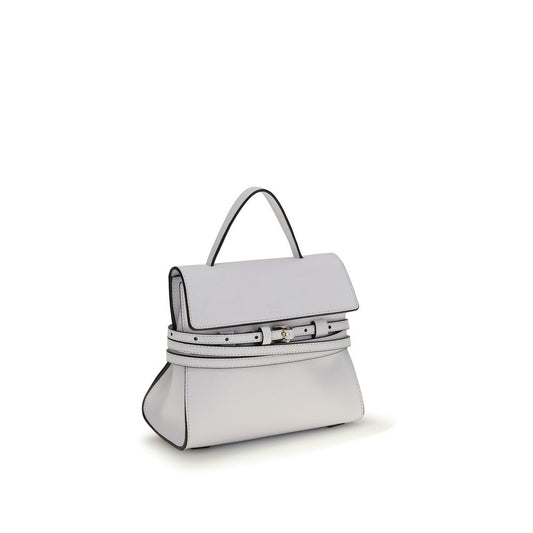 Moschino Sac à main en cuir de veau blanc Bos Taurus