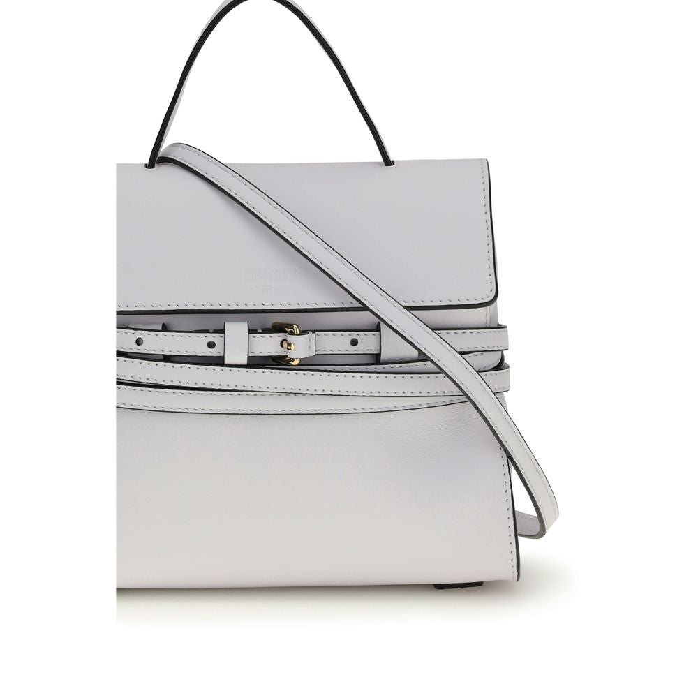Moschino Sac à main en cuir de veau blanc Bos Taurus
