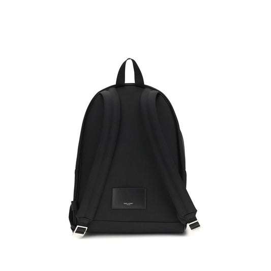 Saint Laurent Mochila De Nylon Negro Estilo Urbano City