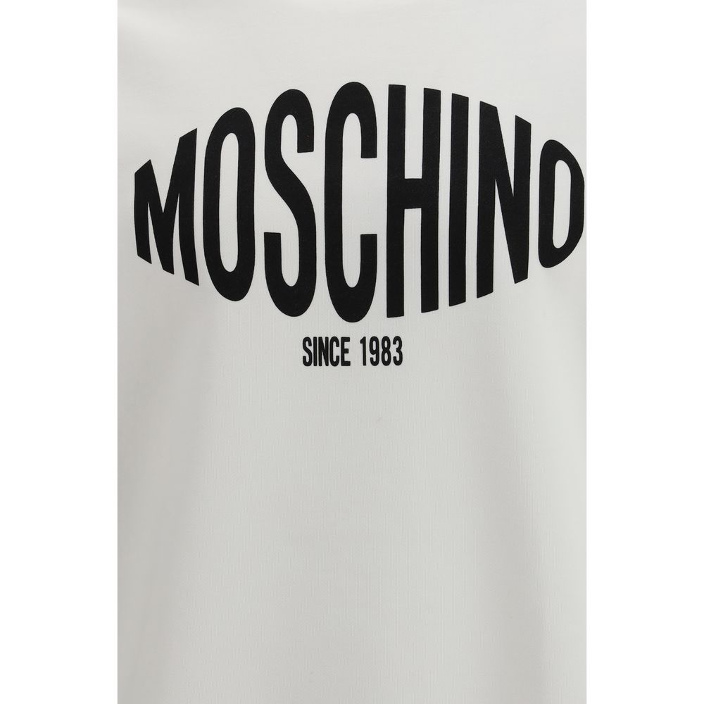 Sudadera de algodón blanca de Moschino