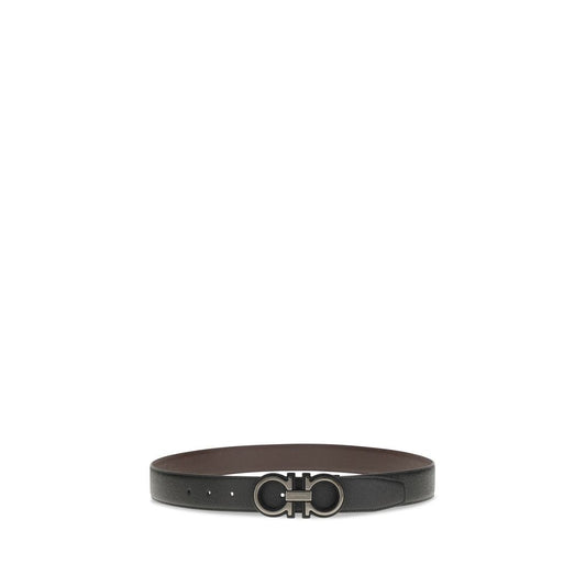 Ferragamo Ceinture Classique En Cuir De Veau Bos Taurus Noir