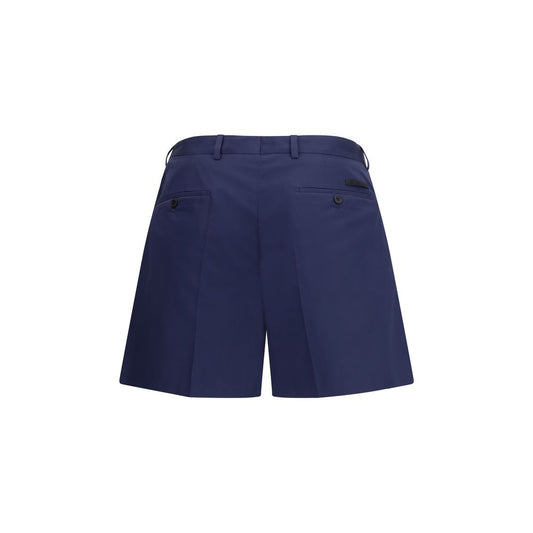 Shorts bermudas de algodón azul de Prada