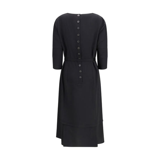 Vestido informal de acetato negro de Prada