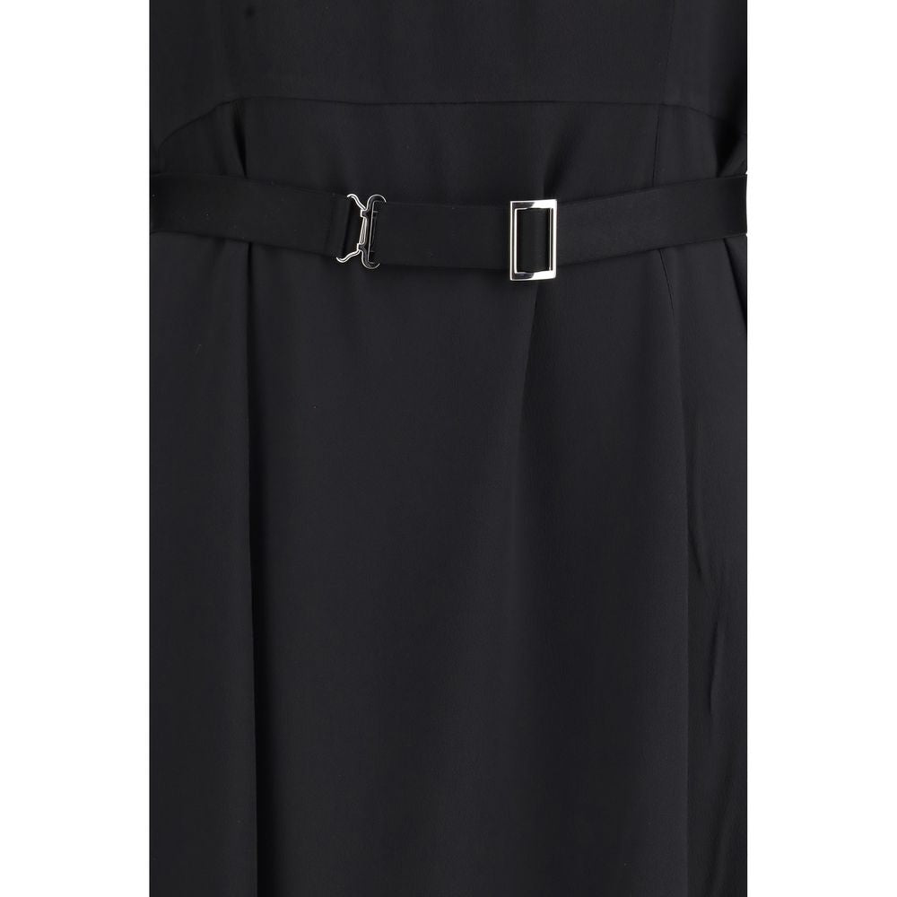 Vestido informal de acetato negro de Prada