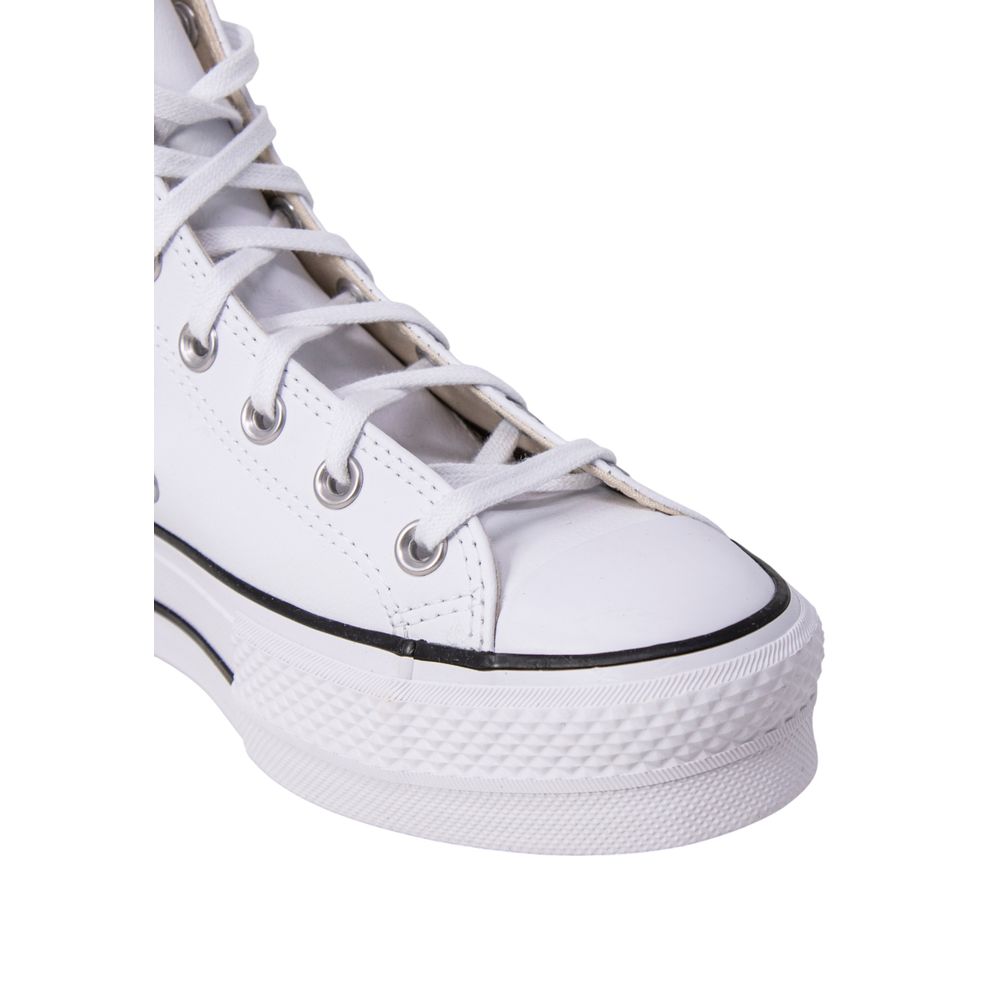 Converse White Platform and Polyethylene Sneakers