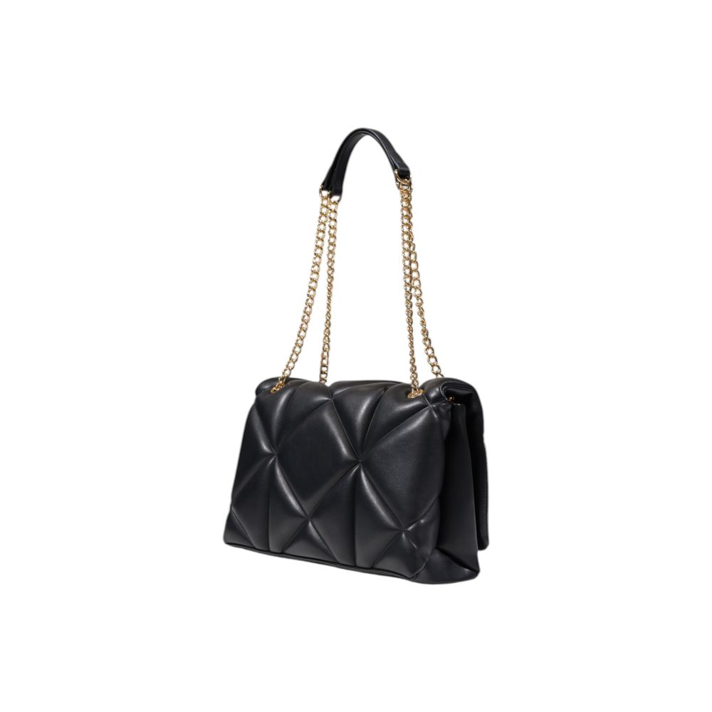 Bolso De Mano Negro Love Moschino En Poliuretano
