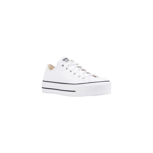Converse White Leather Platform Sneakers - Smooth Finish and Comfortable Daily Wear