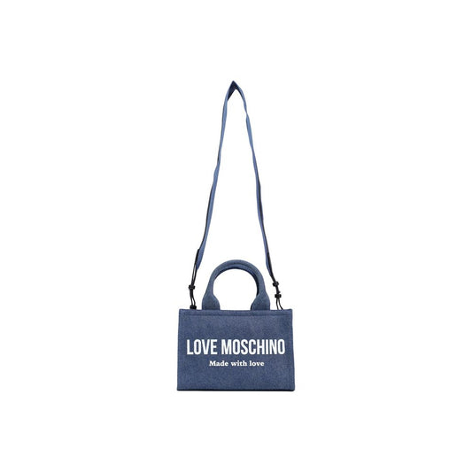 Bolso de mano Love Moschino de algodón azul