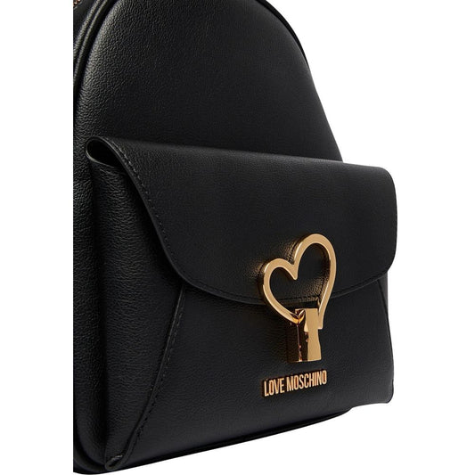 Mochila negra de polietileno Love Moschino