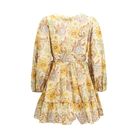 Vestido casual de algodón bicolor Zimmermann