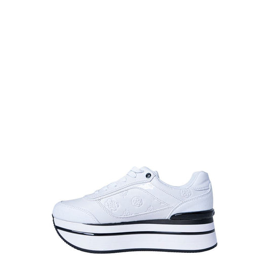 Zapatillas de plataforma de poliéster blancas Guess