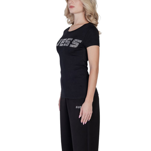 Camiseta Guess Active de algodón negra