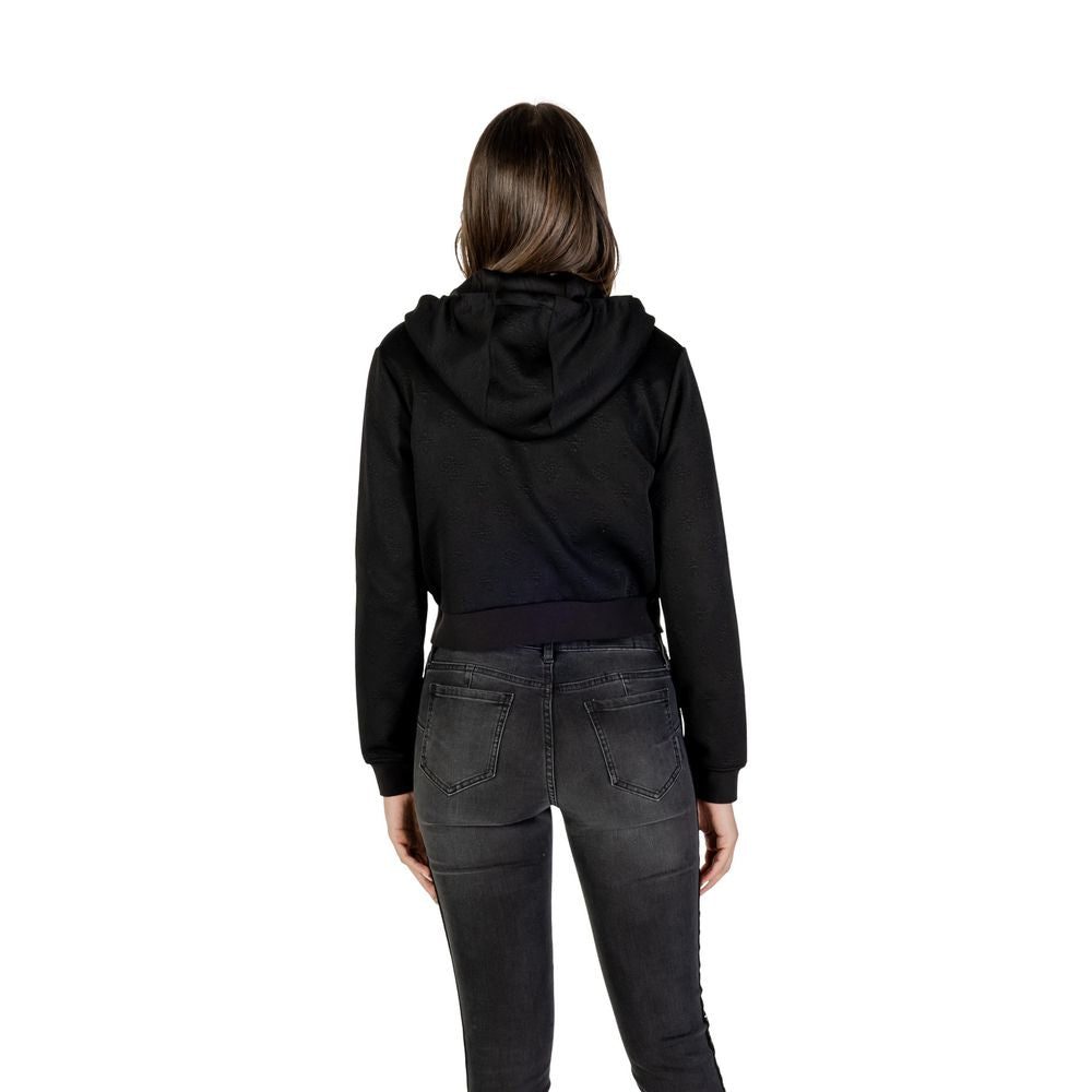 Sudadera con capucha de poliéster negra Guess Active