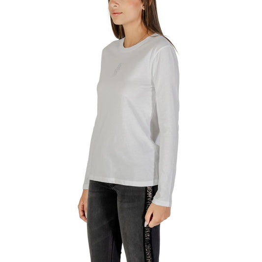 Camiseta de manga larga blanca de algodón Armani Exchange