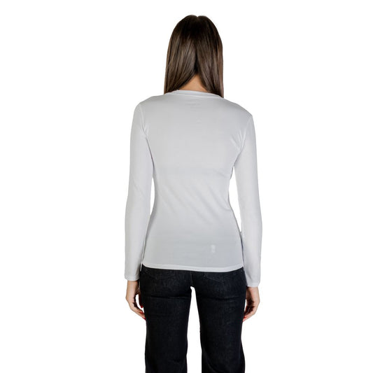 Camiseta de manga larga blanca de algodón Armani Exchange