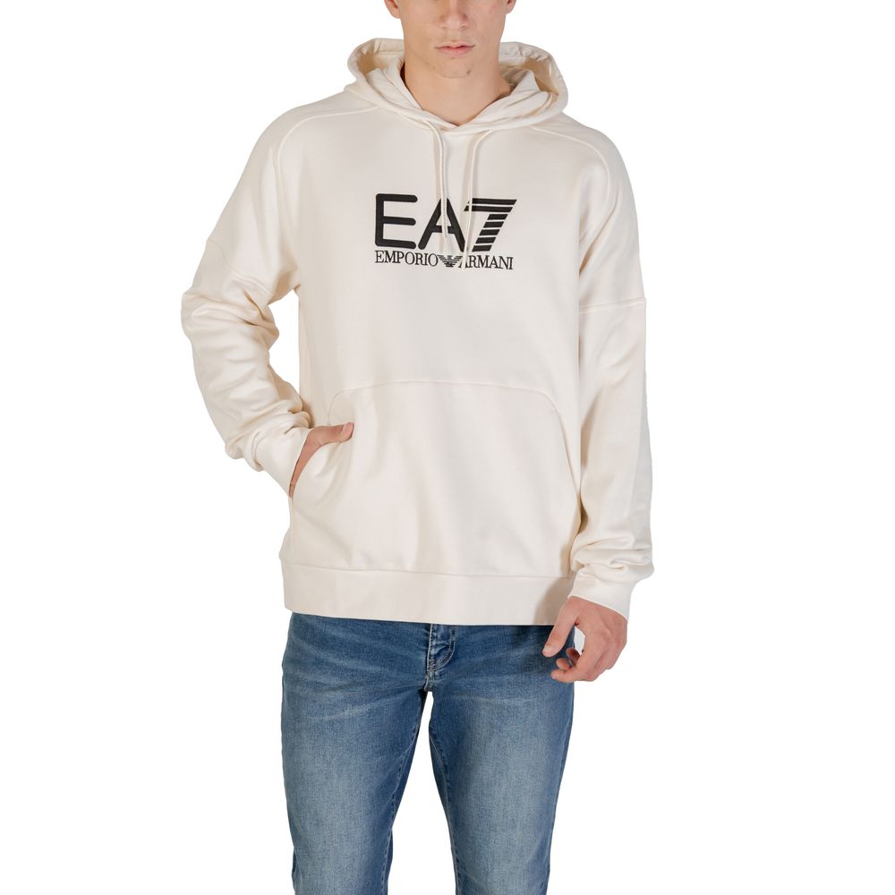 Sudadera EA7 Emporio Armani de algodón en blanco y negro