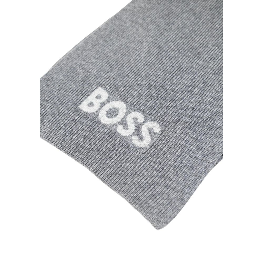 Bufanda de poliacrílico gris de Hugo Boss