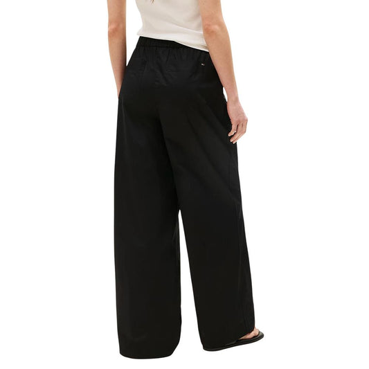 Pantalones casuales Tommy Hilfiger negros de algodón orgánico