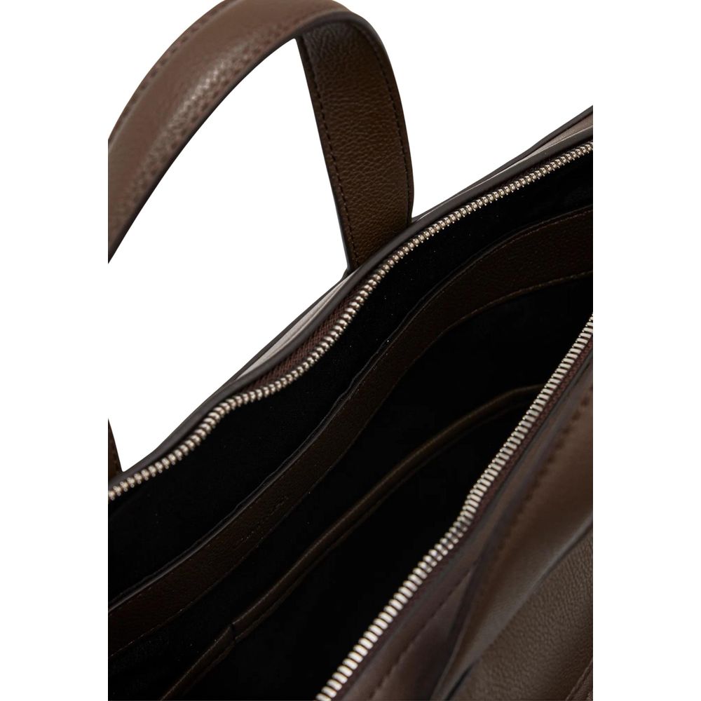 Mallette Calvin Klein en polyéthylène marron pour ordinateurs portables fins